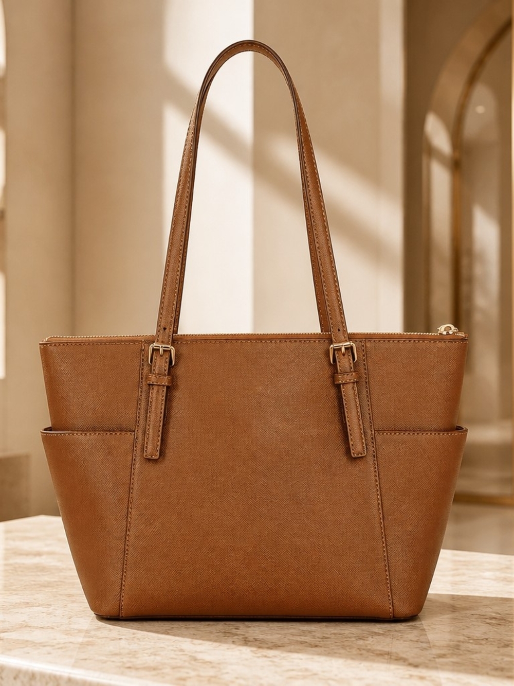 Michael Kors large Tote from the Jet set collection Tan - Picture 2 of 4